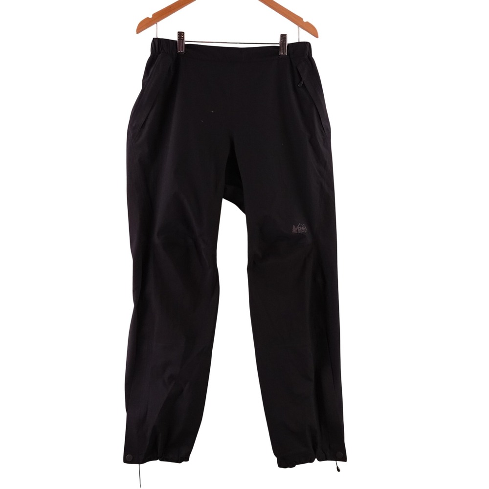 REI Co-op Mens Medium Gore-Tex Rain Pants Black Waterproof Hiking Camping